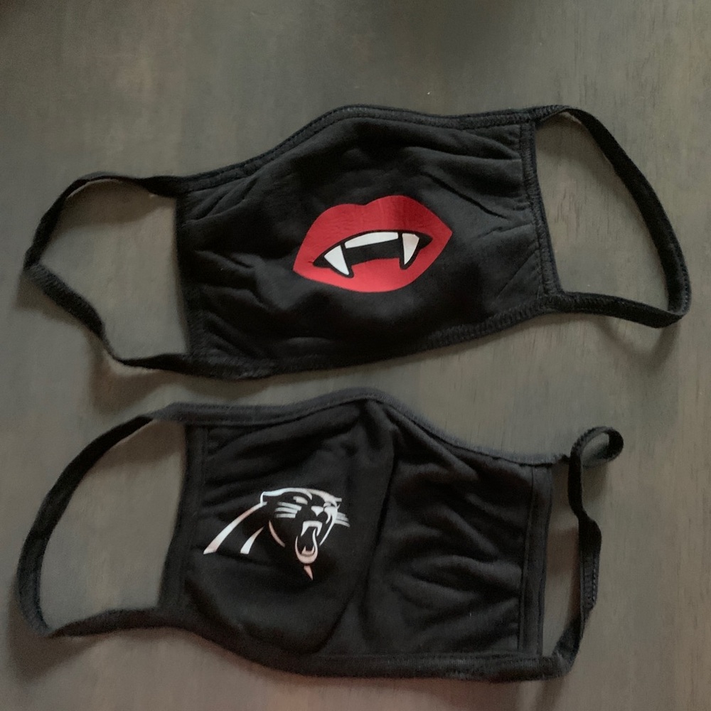 Carolina Panthers face mask